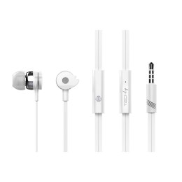 BUDDYPHONE Słuchawki stereo do telefonu, douszne z mikrofonem białe SB-HP A1WHTY