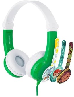 TECHLY Słuchawki dla dzieci 3+, 85dB, z mikrofonem Connect zielone BP-CO-GREEN-01-K