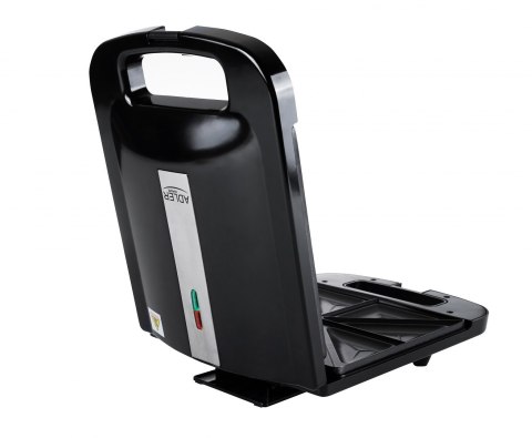 Adler Adler | AD 3055 | Opiekacz do kanapek | 1000 W | Liczba talerzy 4 | Liczba ciastek | Średnica cm | Czarny
