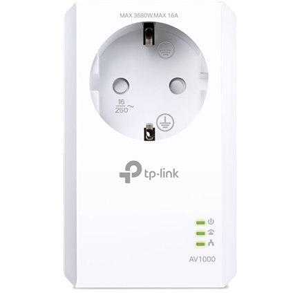 TP-LINK TP-LINK | AV1000 Gigabit Passthrough Powerline Adapter | TL-PA7017P | 1000 Mbit/s | Porty Ethernet LAN (RJ-45) 1 | Brak Wi-Fi | 