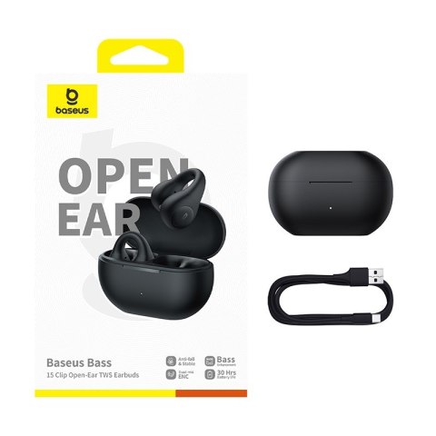 Słuchawki powietrzne Baseus 15 Clip Open-Ear czarny
