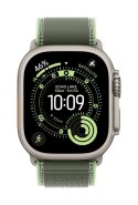 Zegarek Apple Watch 49mm Green/Neon Trail Loop M/L - Natural Titanium Finish