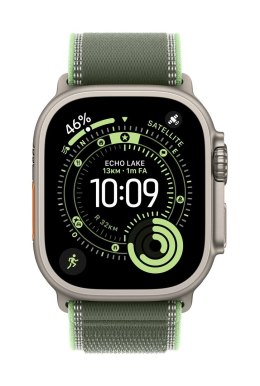 Zegarek Apple Watch 49mm Green/Neon Trail Loop M/L - Natural Titanium Finish