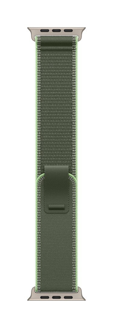 Zegarek Apple Watch 49mm Green/Neon Trail Loop M/L - Natural Titanium Finish