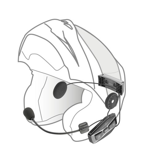 Interkom motocyklowy INTERPHONE U-COM 16, komplet na 1 kask