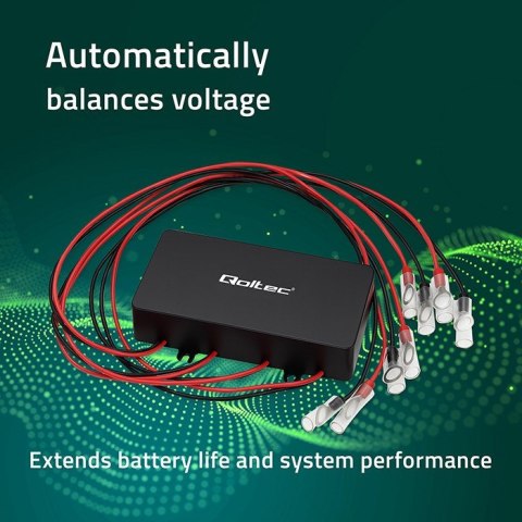 Balanser napięcia Qoltec 51098 48V do akumulatorów 4x12V | 10A | LiFePO4 AGM GEL