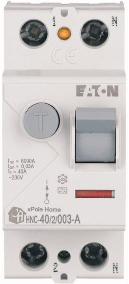 HNC-40/2/003-A 40A/ 30MA/A WYŁĄCZNIK RÓŻNICOWY 40A 2P 2M 30MA A 6KA