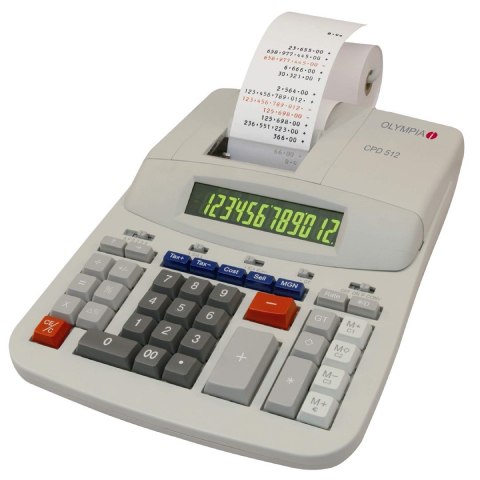 Olympia CPD 512 kalkulator Desktop Kalkulator z funkcją druku Biały