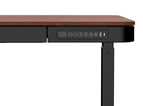 Activejet Biurko z elektryczną regulacją wysokości ET119W-C czarny/orzech. Wymiar blatu 140 x 70 cm.
