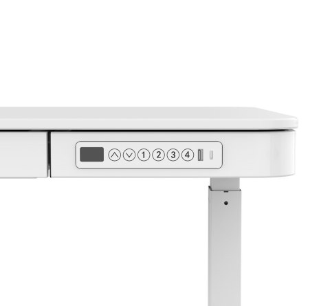 Activejet Biurko z elektryczną regulacją wysokości ET119W-C w kolorze białym. Wymiar blatu 140 x 70 cm.