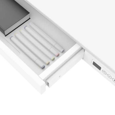 Activejet Biurko z elektryczną regulacją wysokości ET119W-C w kolorze białym. Wymiar blatu 140 x 70 cm.