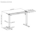 ERGO OFFICE BIURKO ELEKTRYCZNE REGULACJA MAX WYS. 1160MM, MAX - 80 KG, BEZ BLATU DO PRACY STOJĄCO SIEDZĄCEJ, BIAŁE ER-400 W