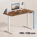ERGO OFFICE BIURKO ELEKTRYCZNE REGULACJA MAX WYS. 1160MM, MAX - 80 KG, BEZ BLATU DO PRACY STOJĄCO SIEDZĄCEJ, BIAŁE ER-400 W