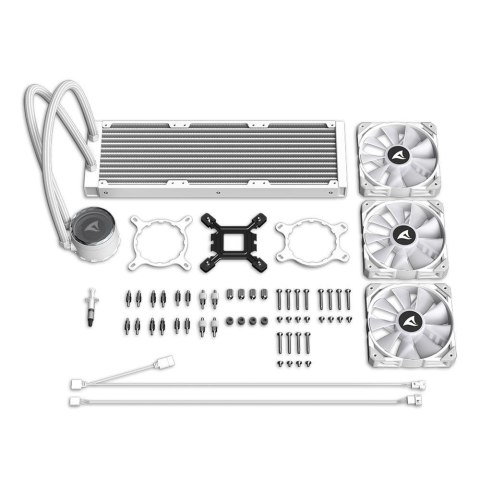 Sharkoon S90 Procesor Chłodnica cieczy all-in-one 12 cm Biały 1 szt.
