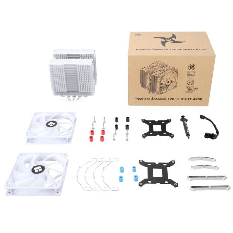 Thermalright Peerless Assassin 120 SE WHITE ARGB Procesor Chłodnica powietrza 12 cm Biały 1 szt.