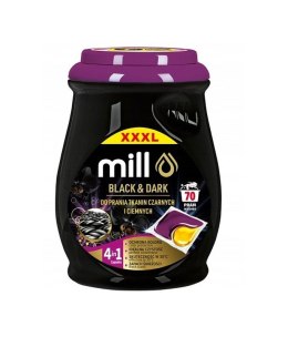 MILL PROFESSIONAL Kapsułki 2k. do prania czarnych i ciemnych Tkanin, ochrona koloru, skuteczność w 30°C, 70 szt.