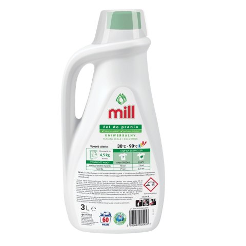 MILL Żel do prania tkanin UNIWERSALNY 3l, 60 prań