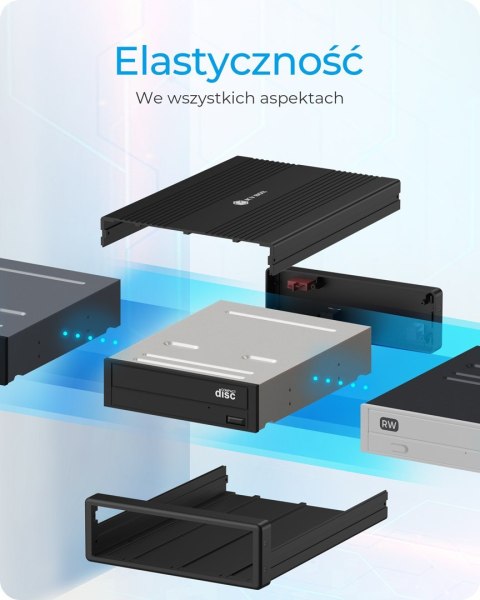 Obudowa ICY BOX IB-525-U3 5.25" SATA III USB Type-C