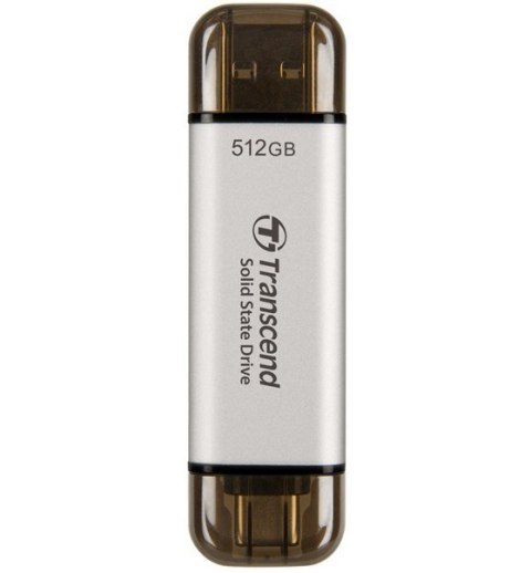Transcend ESD310 512 GB USB Type-A na USB Type-C 3.2 Gen 2 (3.1 Gen 2) Srebrny