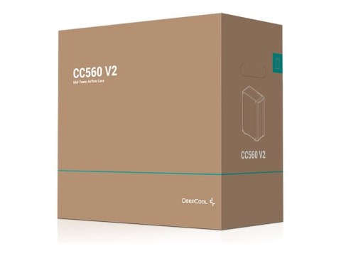 Deepcool Case CC560 V2 Black Mid-Tower Power supply included No