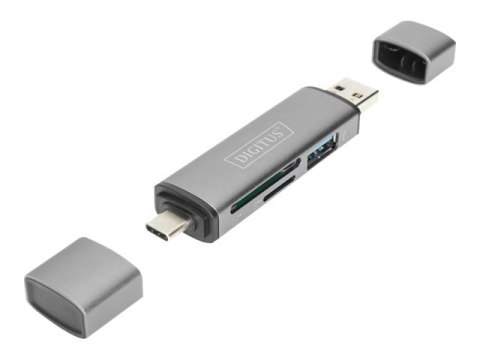 Digitus DIGITUS Podwójny czytnik kart Hub USB-C / USB 3.0, OTG | Digitus | Czytnik kart - USB 3.0/USB-C | DA-70886