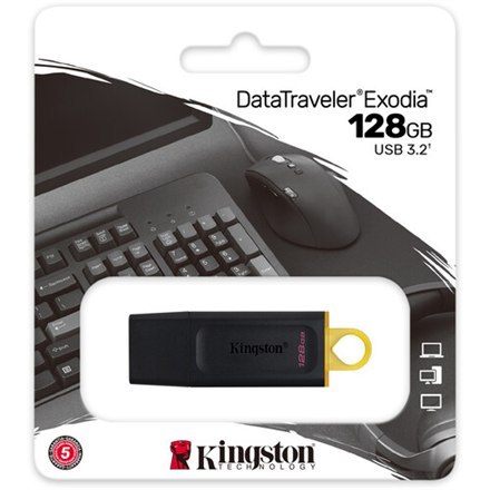 Kingston Kingston | DataTraveler Exodia | 128 GB | USB 3.2 | Czarny