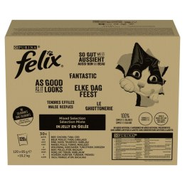 PURINA Felix MIX Smaków - mokra karma dla kota - 120x85 g