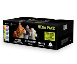 PetRepublic saszetki dla kota rybne smaki (łosoś, kurczak, tuńczyk, dorsz, pstrąg) 48x85g