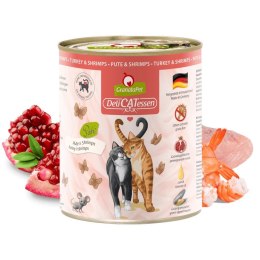 GranataPet DeliCatessen indyk i krewetki karma mokra dla kota 800g