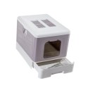 FERPLAST SAHARA TOILET GREY PINK kuweta dla kota