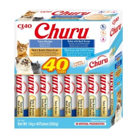 INABA CHURU Varietes Tuńczyk Owoce m- kot 40x14 g