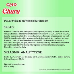 INABA CHURU Varieties Tuńczyk i Kurczak -kot 50x14g