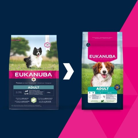 EUKANUBA Small/Medium Breed Adult Lamb & Rice 12kg
