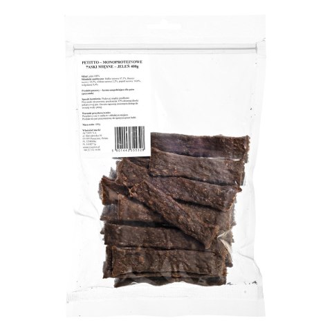 PETITTO - Monoproteinowe paski mięsne-Jeleń - przysmak dla psa 400g