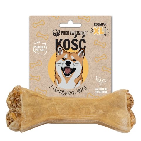 Paka Zwierzaka Kość z dodakiem kozy XL-17 cm 115g