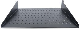 TECHLY Półka 2U 400 mm rack 19, 2 pkt mocowania, perforowana czarna 712514
