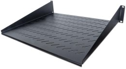 TECHLY Półka 2U 400 mm rack 19, 2 pkt mocowania, perforowana czarna 712514