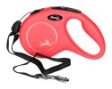 Smycz NEW CLASSIC M linka -5m -do 20kg czerwony
