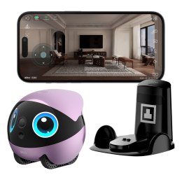 Domowy robot EnaBot - EBO AIR 2 Plus - towarzysz z funkcją monitoringu i rozmów video (purpurowy)