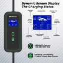 Qoltec Mobilna ładowarka do samochodu elektrycznego EV z regulacją 2w1 Typ2 | 7kW | 230V | CEE 3 PIN | Wi-fi| LCD | Przenośna | 