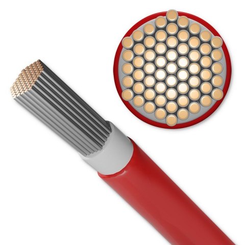 Kabel solarny fotowoltaiczny 6mm2 100m czerwony