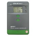 Solarny regulator ładowania MPPT Qoltec 53662 z czujnikiem temperatury 30A 12V/24V LCD 2xUSB Bluetooth APP GEL LiFePO4