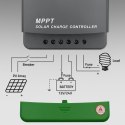 Solarny regulator ładowania MPPT Qoltec 53665 z czujnikiem temperatury 60A |12V / 24V | LCD | Bluetooth | APP | GEL | LiFePO4
