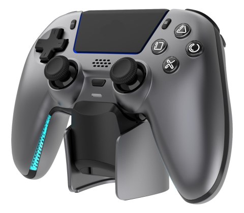 Deltaco Gaming GAM-199-STEELGRAY kontroler gier Szary, Metaliczny, Stal Bluetooth/USB Gamepad PlayStation 5, Android, iOS