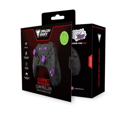 Dragonshock PopTop Czarny, Fioletowy Bluetooth Gamepad Analogowa/Cyfrowa Nintendo Switch, PC