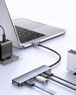 Adapter USB Equip 133499 6w1 USB 3.2 Gen 2 (3.1 Gen 2) Type-C Szary