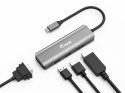Equip 133485 zewnętrzna karta graficzna usb 3840 x 2160 px Czarny, Srebrny