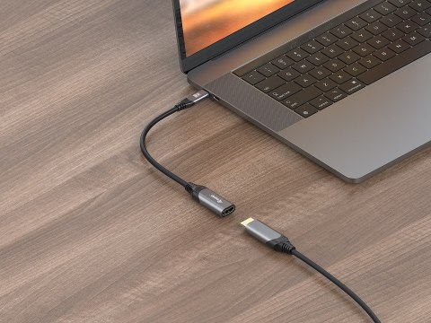 Equip 133492 adapter kablowy 0,15 m USB Type-C HDMI Czarny, Szary