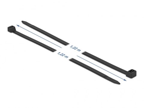 DeLOCK Trytyka odporna na ultrafiolet, D 1220 x S 9,0 mm czarna, 10 szt.