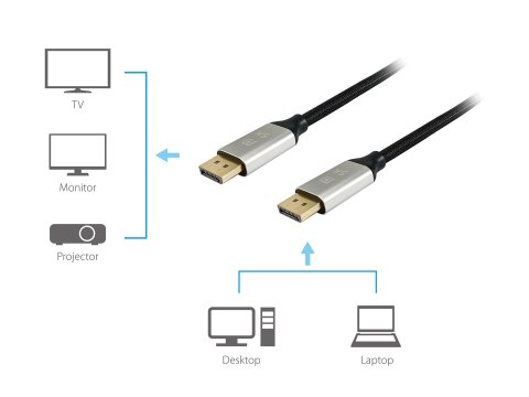 Equip 119266 kabel DisplayPort 10 m Czarny